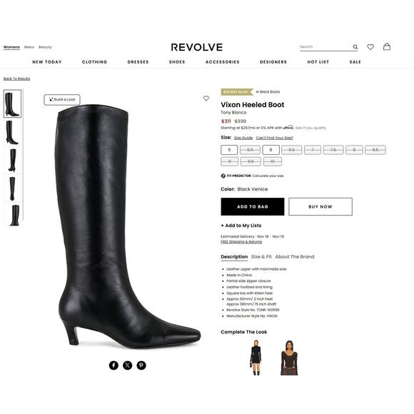 Tony Bianco Vixon Heeled Boot in Black Venice - Picture 13 of 13